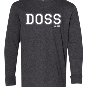 Vintage Varsity Long Sleeve Cotton Blend Tee (Smoke) (Youth & Adult)